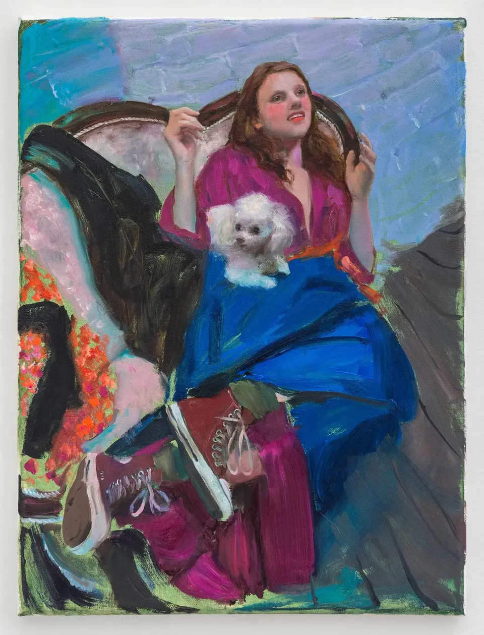 Jenna Gribbon, Henry showing me what a lady does in a painting