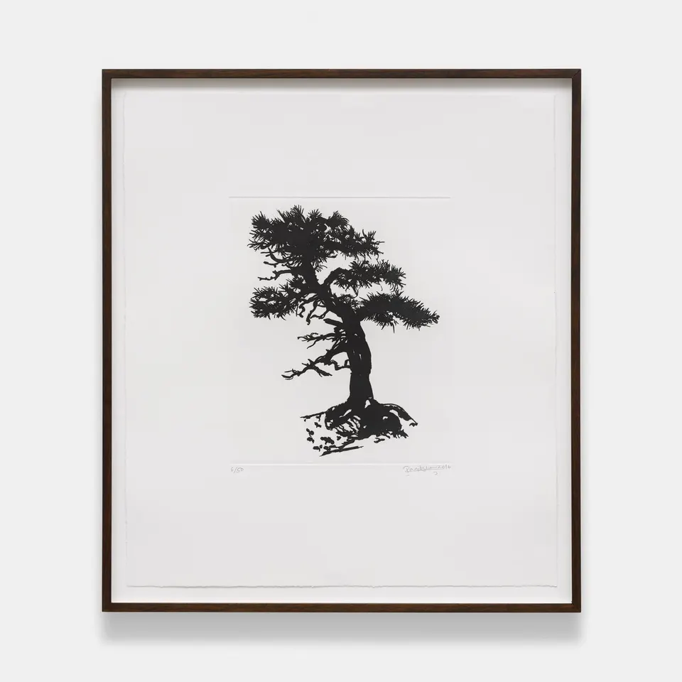 Raqib Shaw, Black Pine specimen bonsai at the Sausage Factory, spring 2016