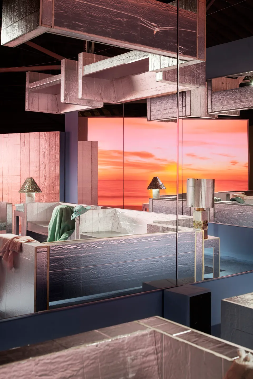 Samara Golden, Mass Murder (Installation View of Blue Room)