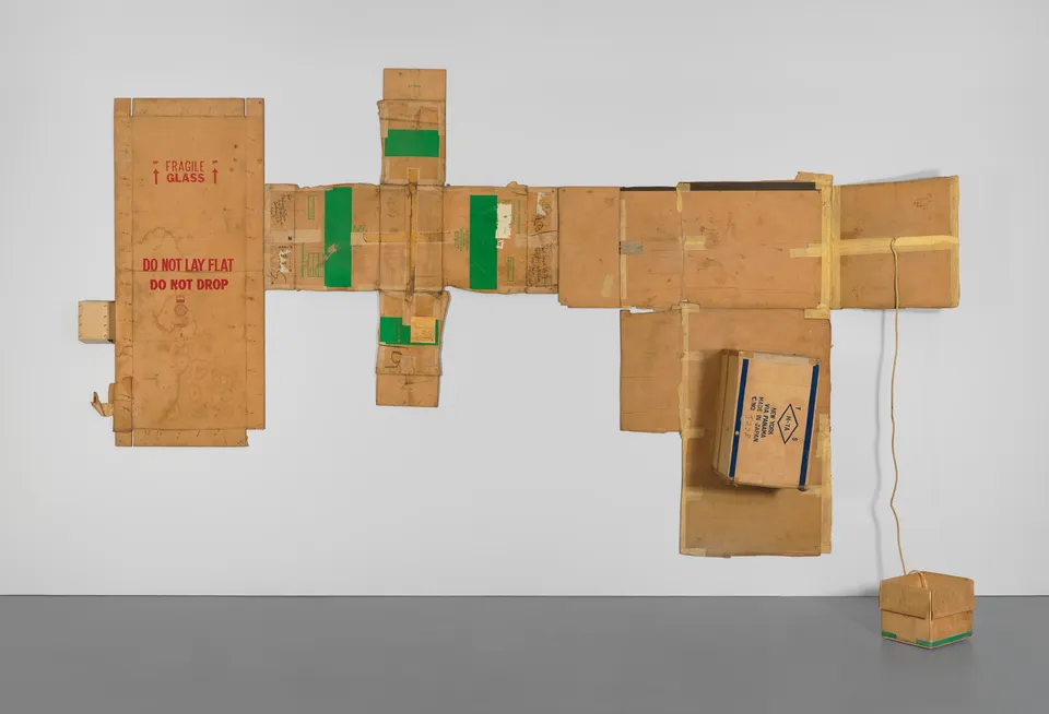 ROBERT RAUSCHENBERG, Glass / Channel / Via Panama (Cardboard)