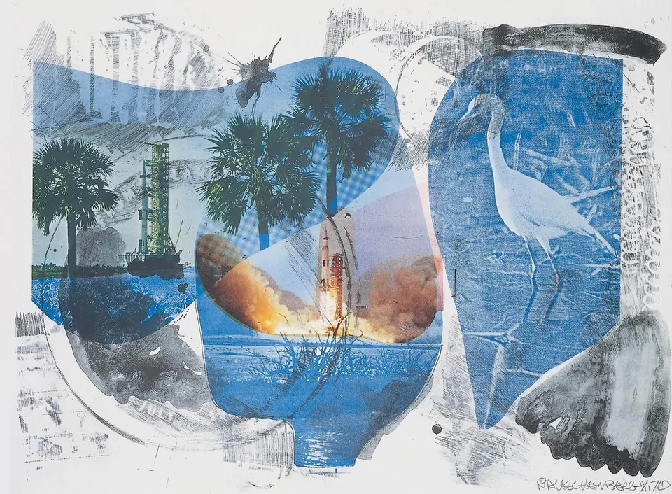 ROBERT RAUSCHENBERG, Local Means (Stoned Moon)