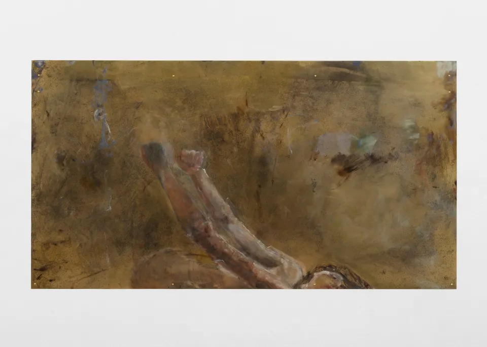 Willa Wasserman, Making the shape of the letter x or 'no' with my body reflected in this south facing mirror version three