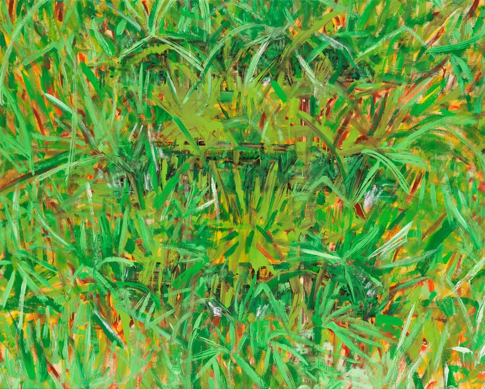 Cy Gavin, Untitled (Overgrown train tracks)