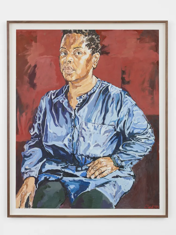Claudette Johnson, Seated Figure in Blue
