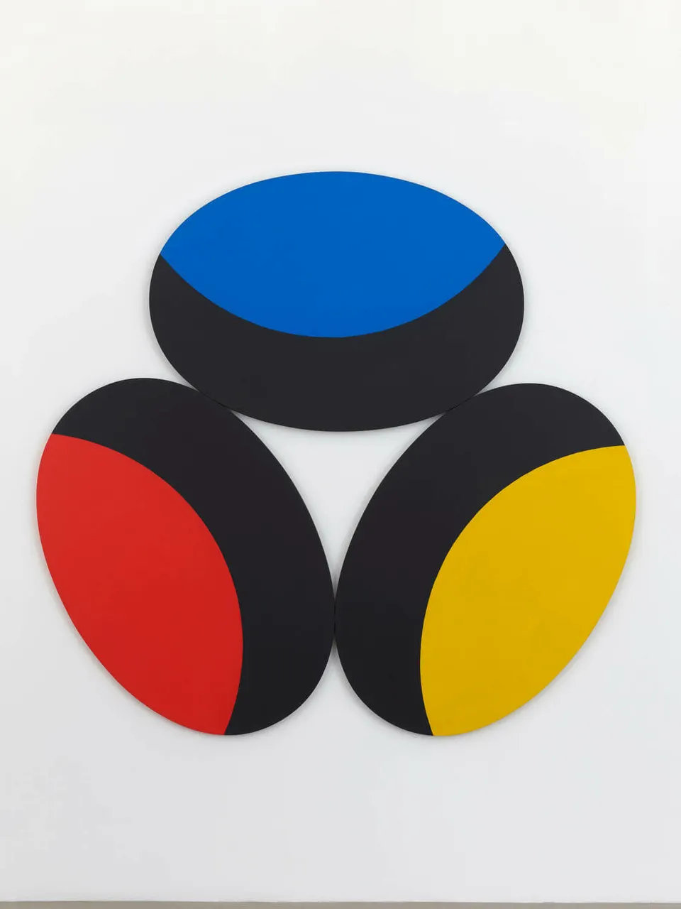 Leon Polk Smith, Blue, Red, Yellow with Black Crescents