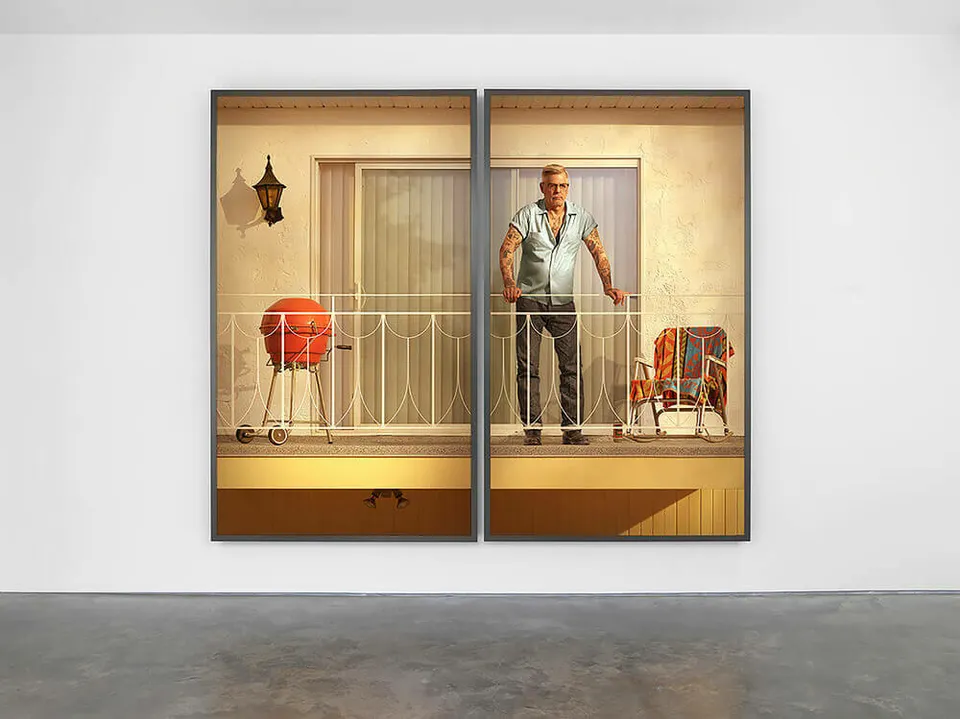 Rodney Graham, Tattooed Man on Balcony