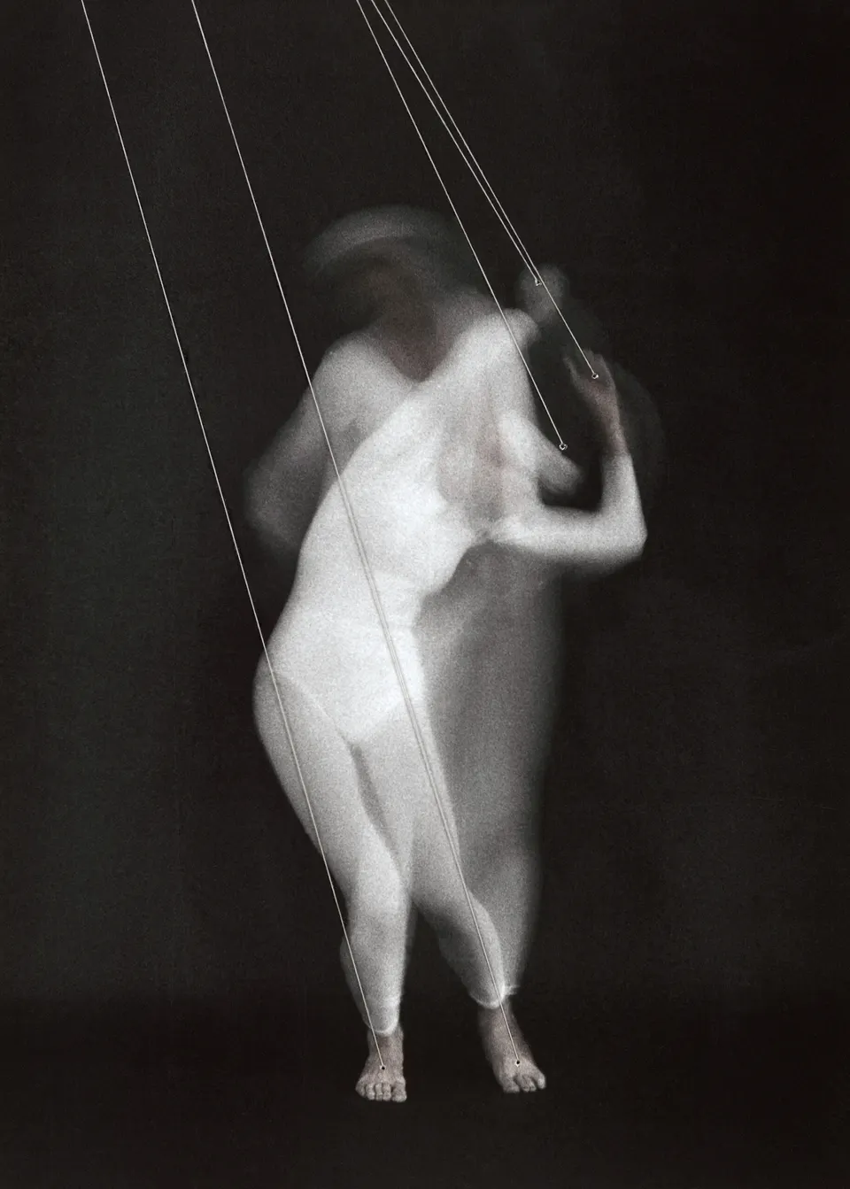 Suzy Lake, Puppet Study #9 (with strings)