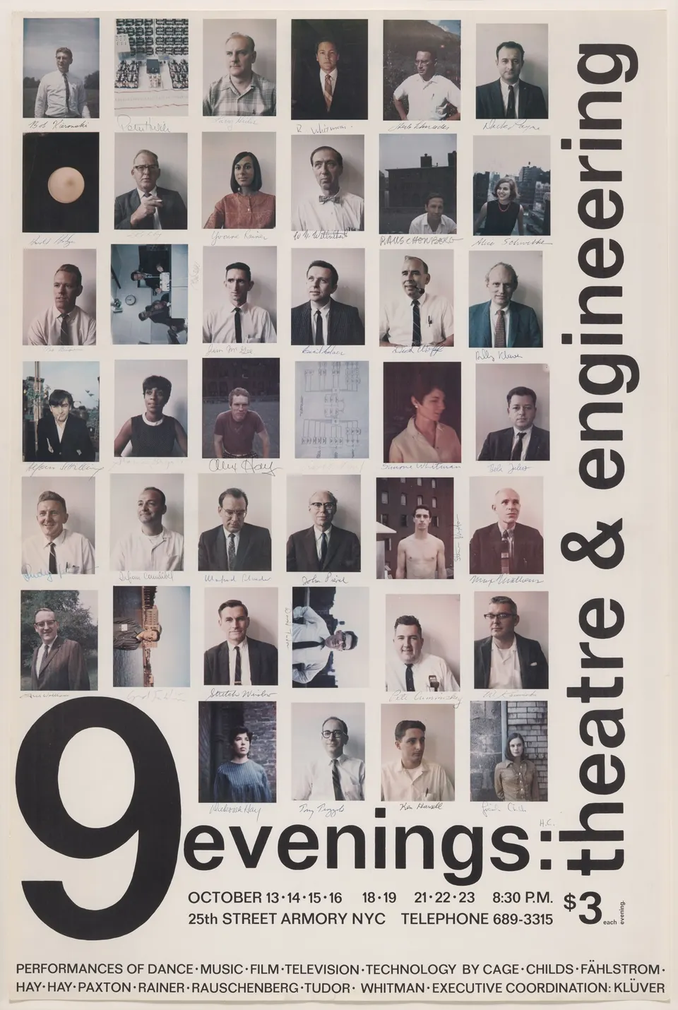 ROBERT RAUSCHENBERG, Poster for 9 Evenings: Theatre & Engineering