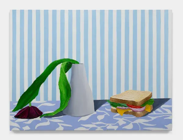 Alec Egan, Flower and Sandwich on Table