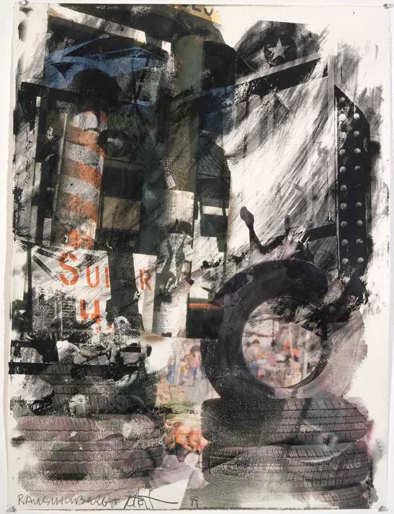ROBERT RAUSCHENBERG, Lunar (Quattro Mani III)