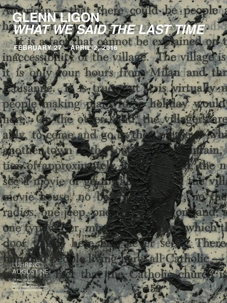 Glenn Ligon, "What We Said The Last Time" Poster