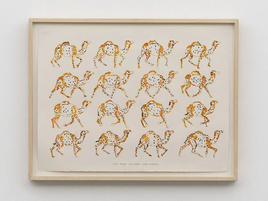 Nancy Graves, Camel Pacing (.024 second) After Muybridge
