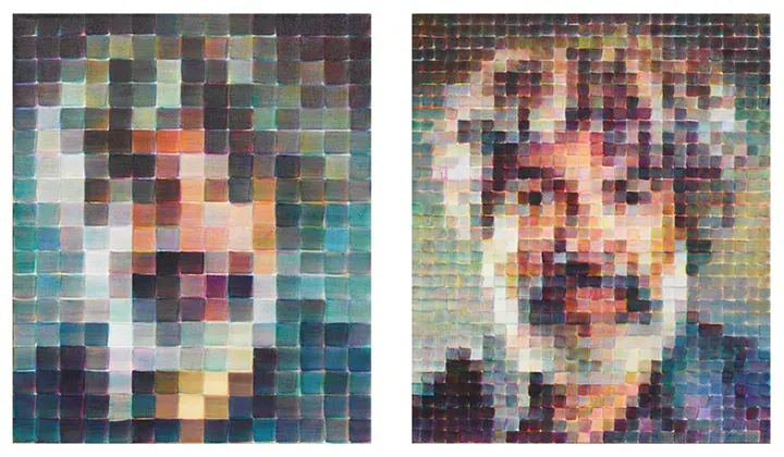 CHUCK CLOSE, Fred/Diptych