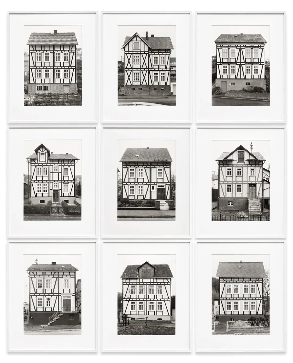 Bernd & Hilla Becher, Framework Houses – Street Side