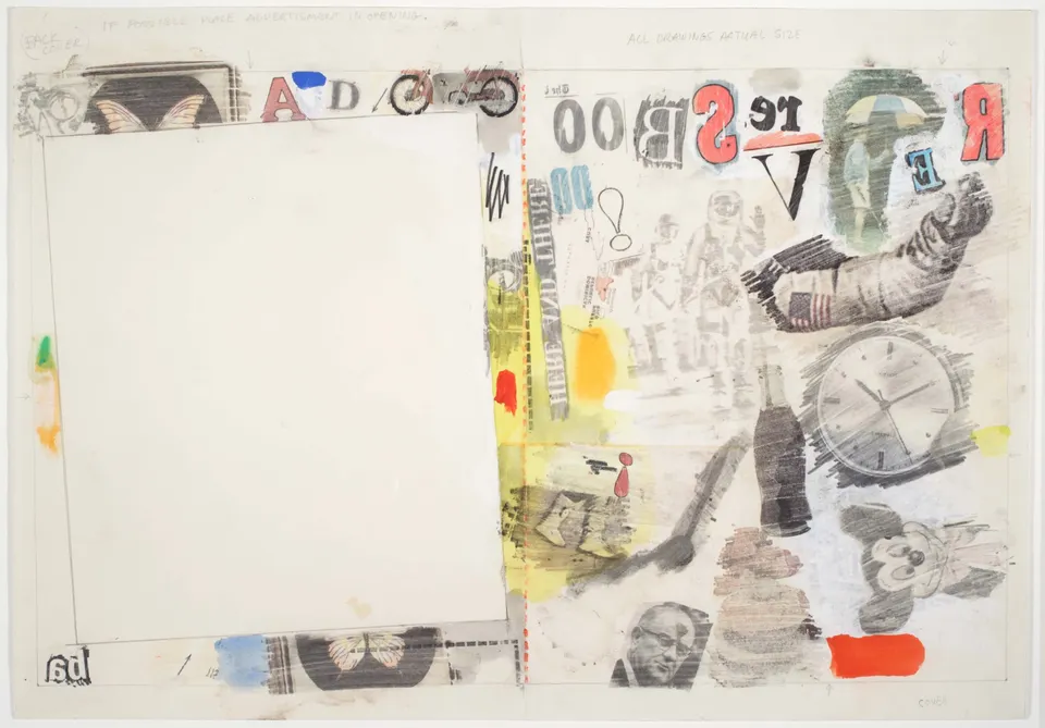 ROBERT RAUSCHENBERG, Untitled [drawing for The Observer]