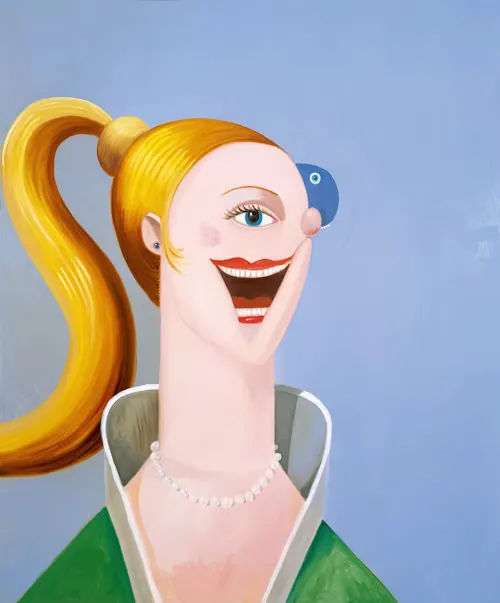 George Condo, Smiling Woman