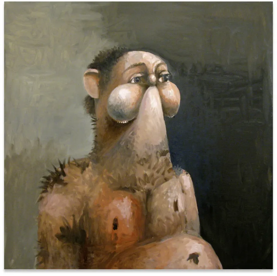 George Condo, Nude homeless man