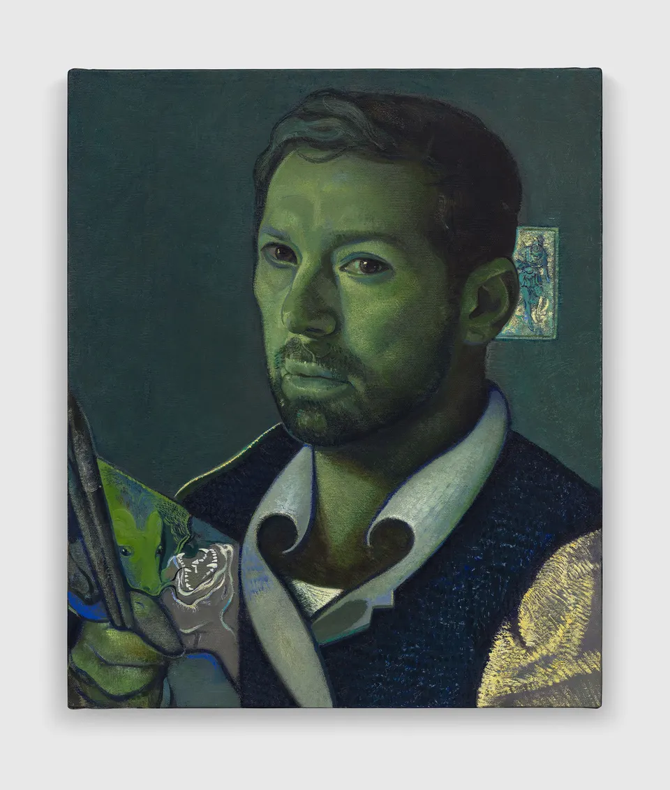Victor Man, Self with Saint Michael the Archangel