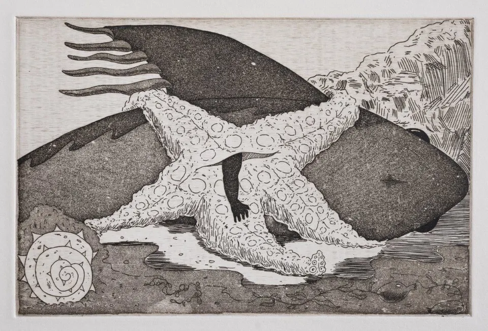 Alex Jackson, The Landing of E (Asteroidea)