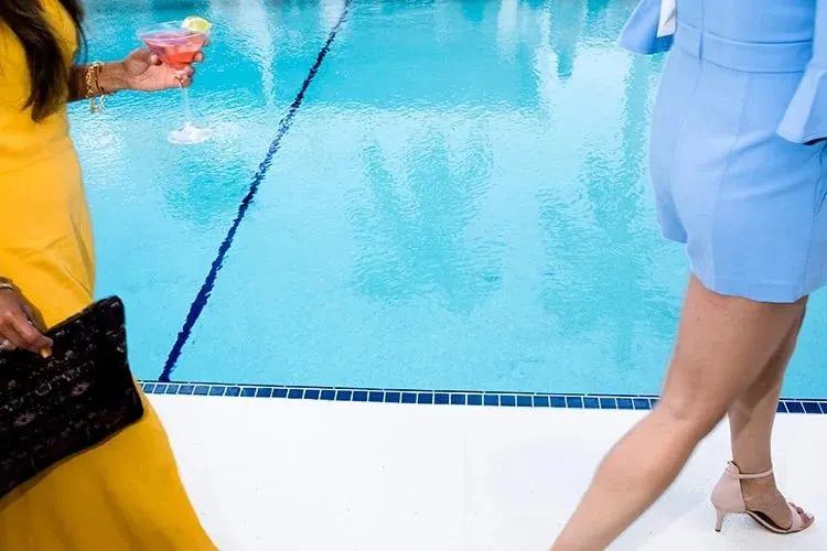Landon Nordeman, Cocktail by the Pool, Mar-a-Lago, High Season series, Palm Beach