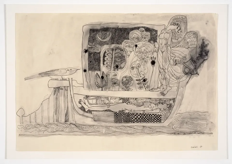 Ibrahim El-Salahi, By His Will, We Teach Birds How to Fly No. 13 | Collection The Museum of Modern Art