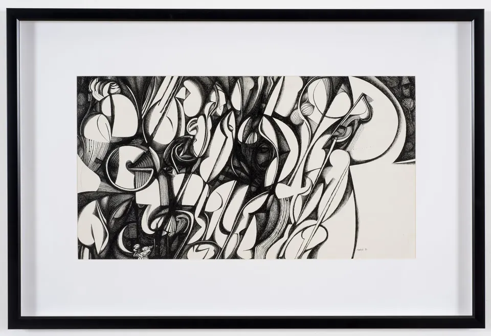 Ibrahim El-Salahi, Alphabet No.4 | Collection Kamel Lazaar Foundation
