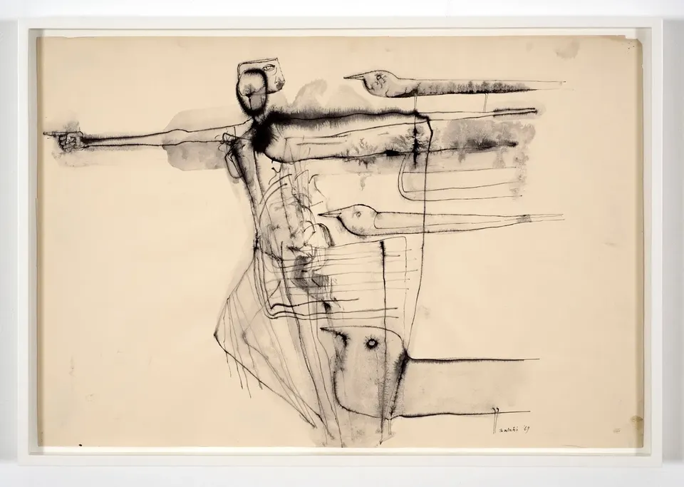 Ibrahim El-Salahi, By His Will, We Teach Birds How to Fly No. 4 | Collection The British Museum