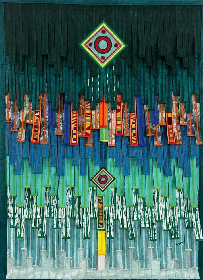 Abdoulaye Konate, vert Touareg et kente (A 22)