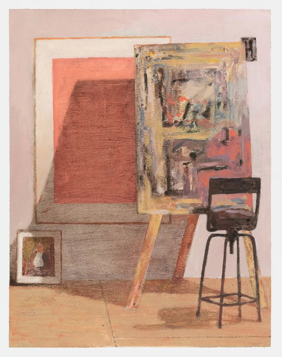 Ian Grose, Studio with Portrait of Miles