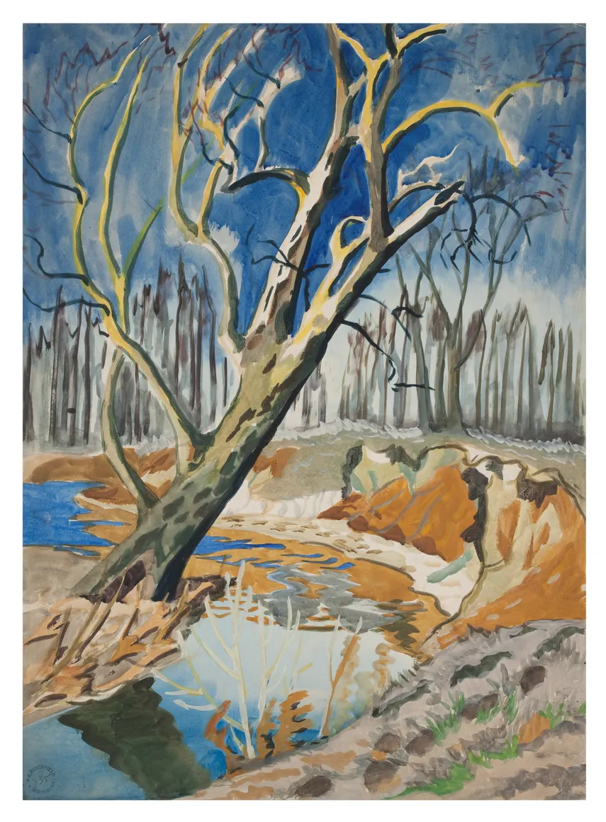 Charles Burchfield, Tree and Brook