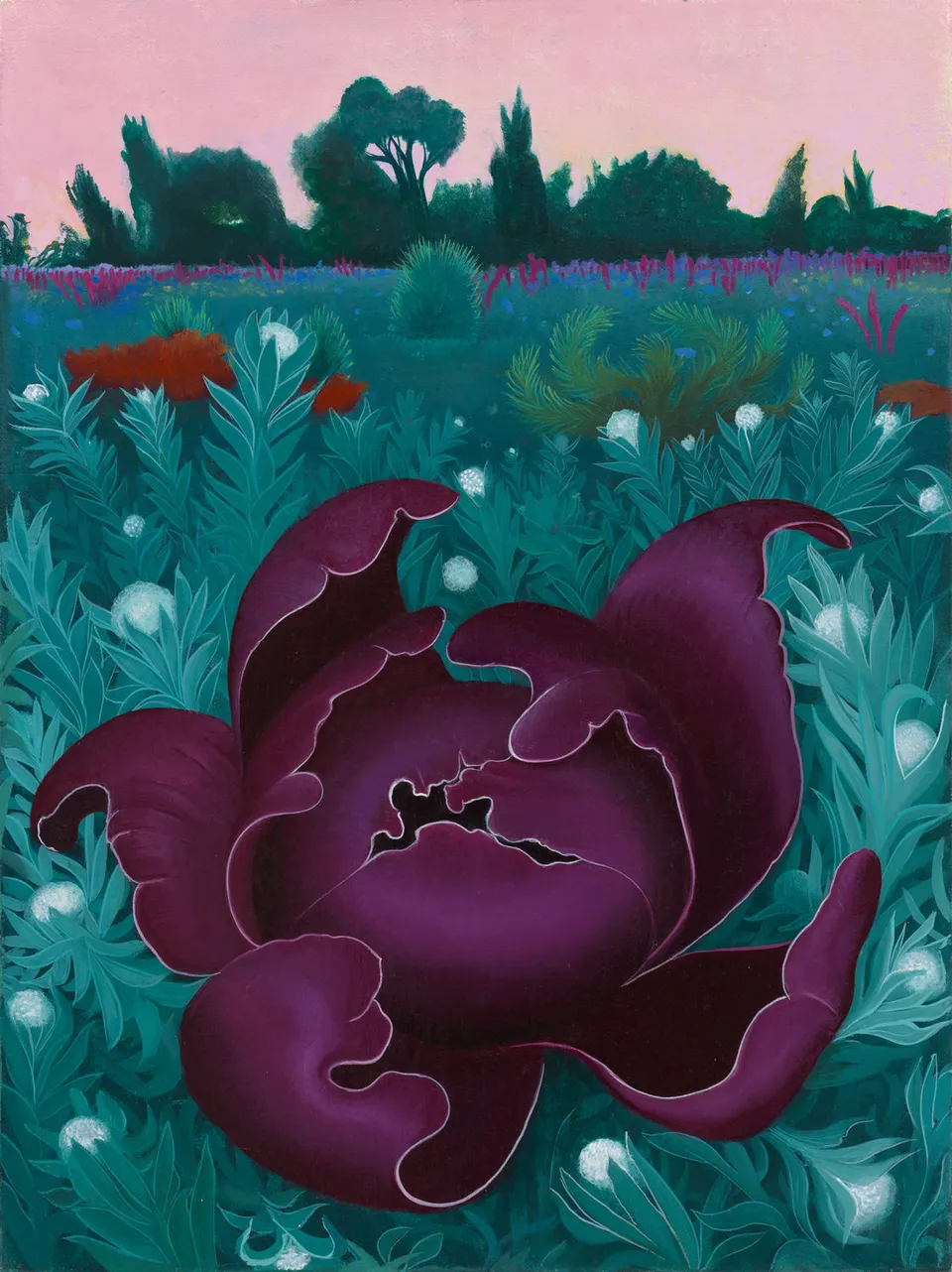 Inka Essenhigh, Red Flower in Late Summer