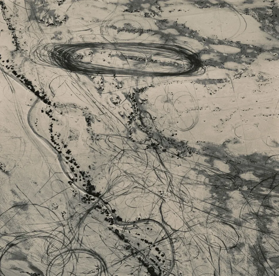 Emmet Gowin, Off Road Traffic Pattern along the Northwest Shore of the Great Salt Lake, Utah