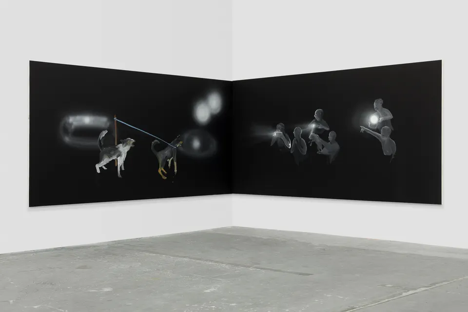 Tala Madani, Corner Projection (Training)