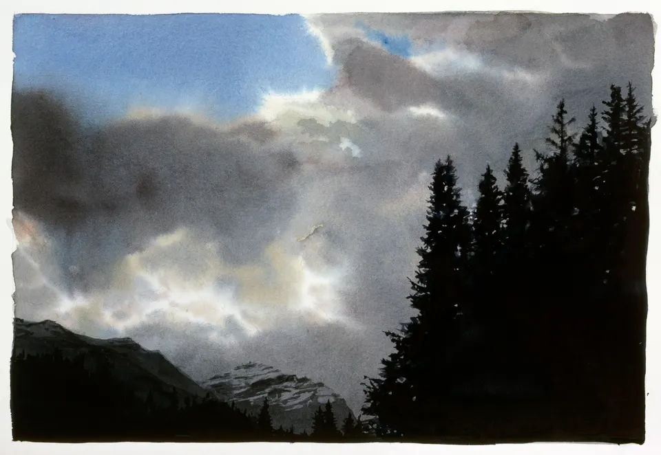 Tim Gardner, Untitled (Cloud Break Over Mt. Temple)