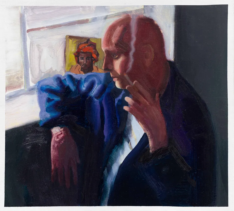 Ian Grose, Johno smoking by the window with Irma Stern