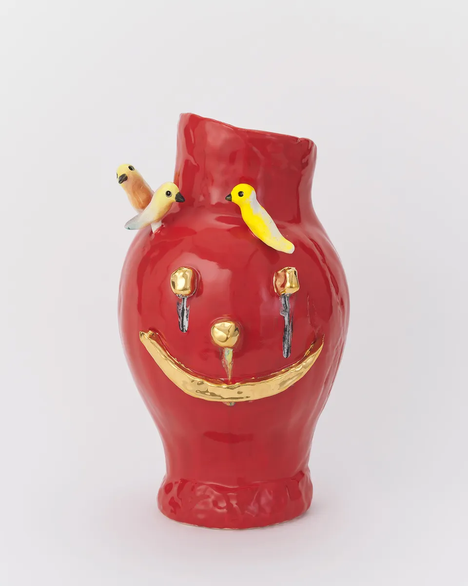 Dan McCarthy, Red Gold FacePot, 3 Birds