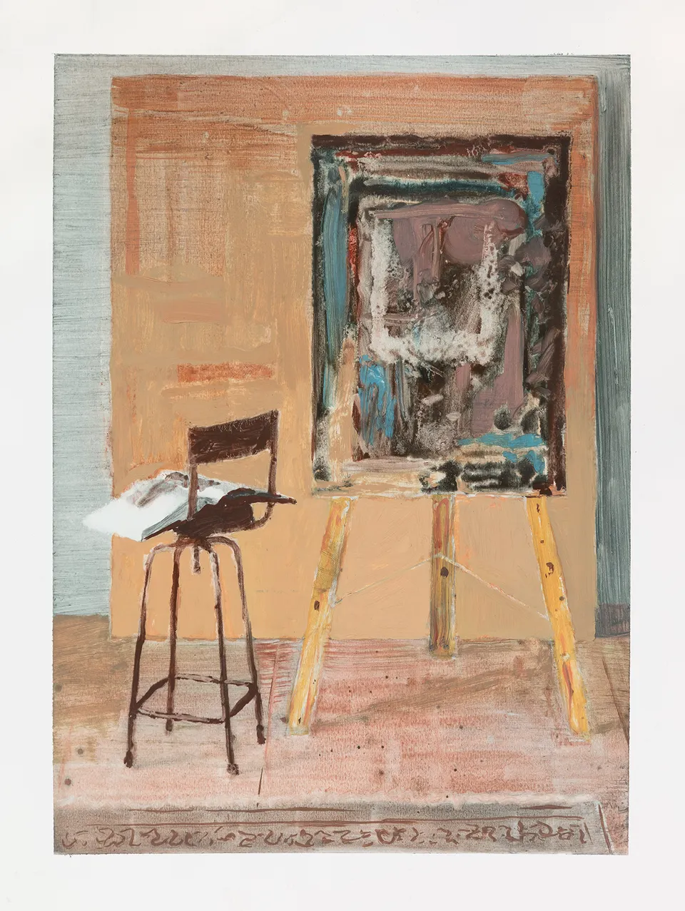 Ian Grose, Painting board with Corot
