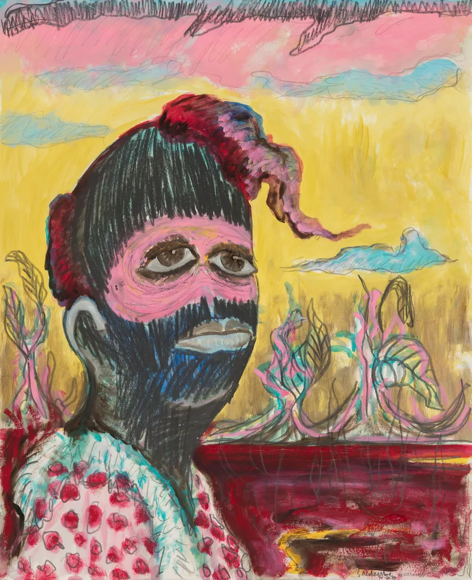 Simphiwe Ndzube, Untitled Portrait #3