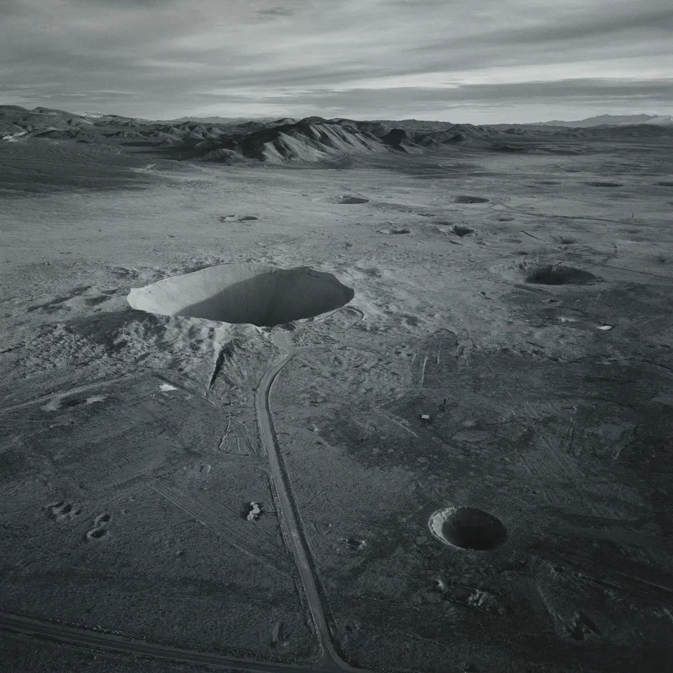 Emmet Gowin, Sedan Crater, Northern End of Yucca Flat Looking South, Area 10, Nevada Test Site,