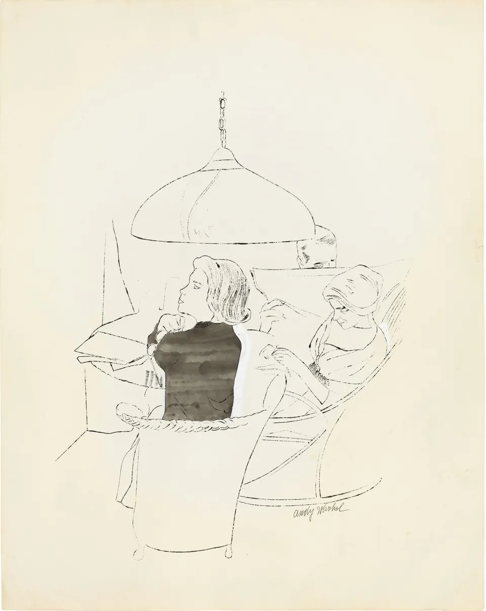 Andy Warhol, Ohne Titel (Three Figures Seated at a Round Table)