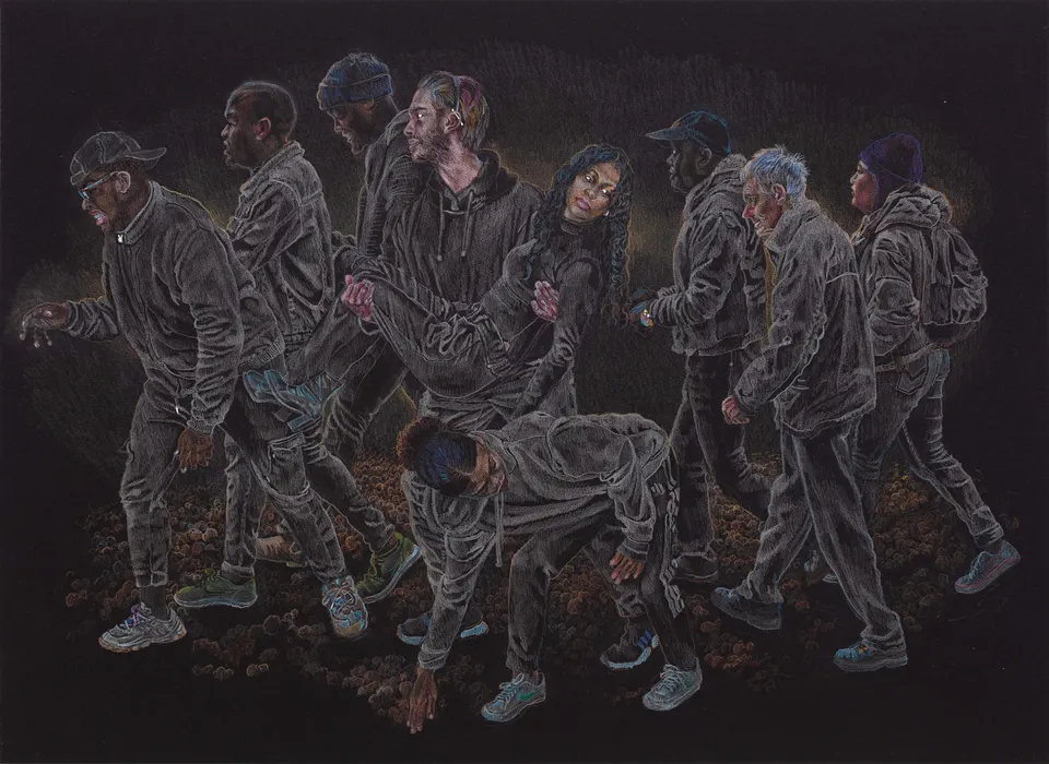 Deborah Poynton, Drawing on Black Paper 32