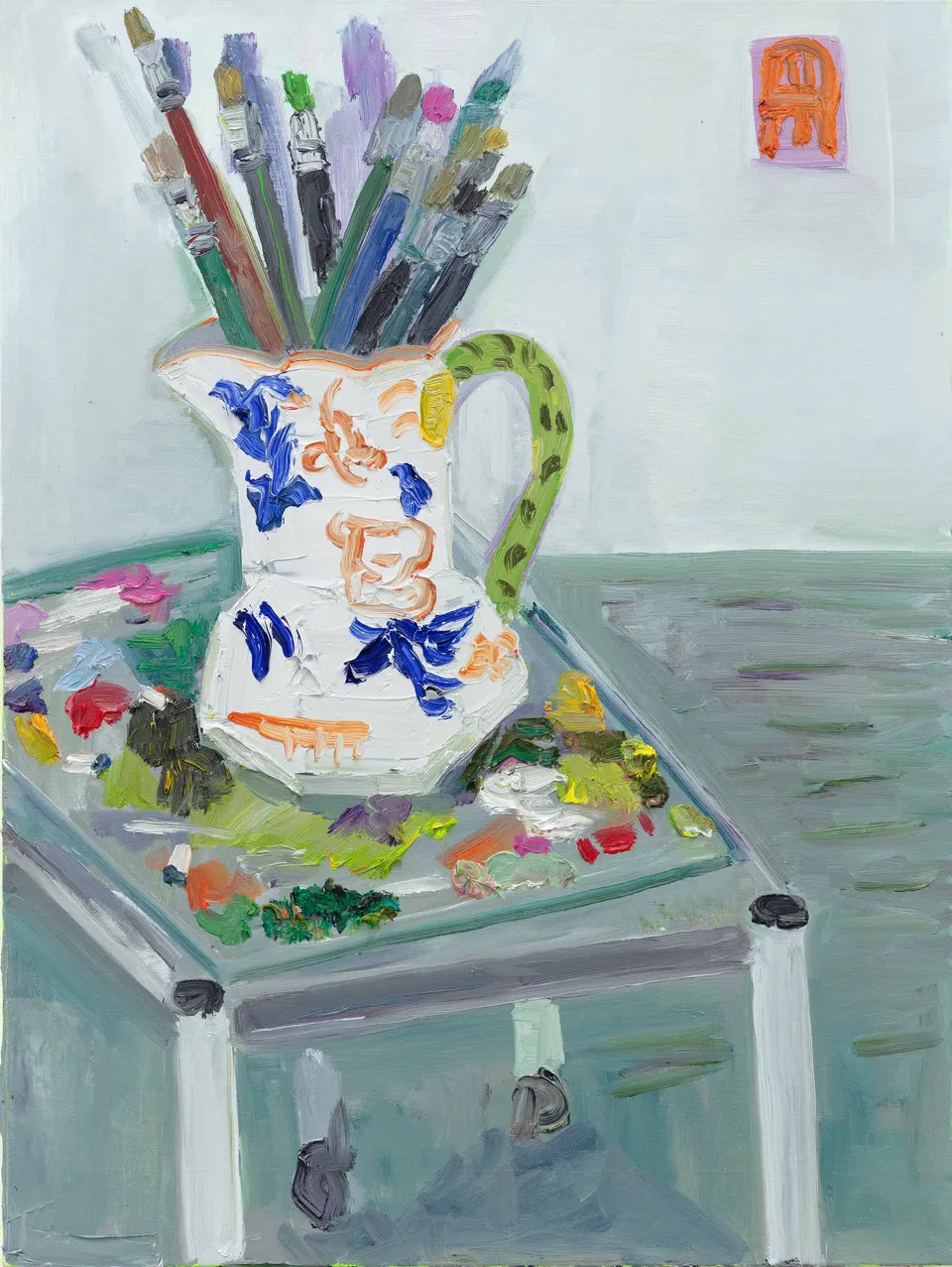 Georgina Gratrix, Brush pot and palettes 2