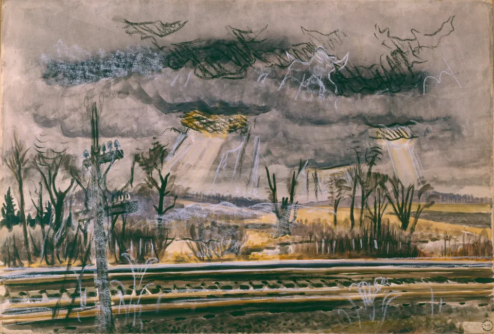Charles Burchfield, November Railroad-Mood