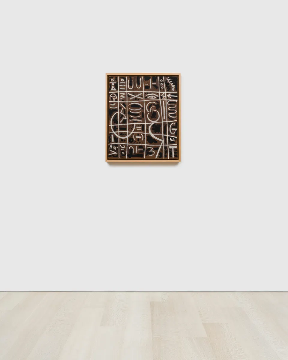 Adolph Gottlieb, Black and White On Pressed Wood