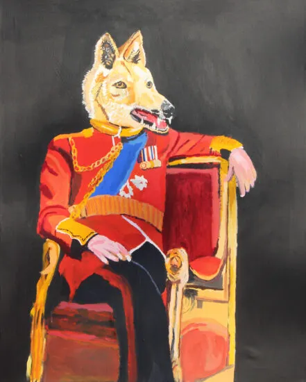 Vincent Namatjira OAM, King Dingo (on throne, 1)
