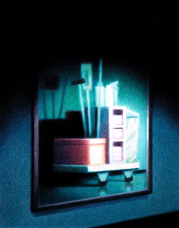 Steffen Kern, Cleaning Cart in Mirror
