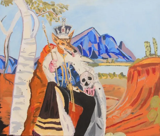 Vincent Namatjira OAM, King Dingo (with skull)