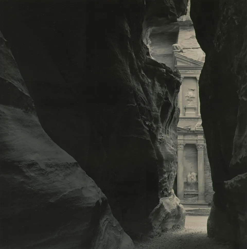 Emmet Gowin, El Khazneh from the Siq, Petra, Jordan