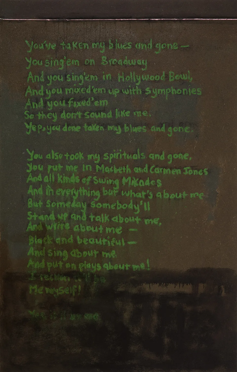 Mawande Ka Zenzile, Note on Commercial Theatre (after Langston Hughes)