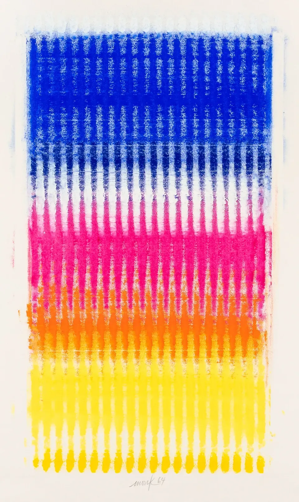 Heinz Mack, Ohne Titel (Buntes Raster)
